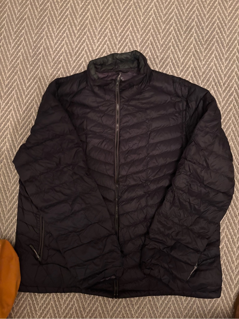 Lands' End Men's Black Quilted Lightweight Puffer Jacket